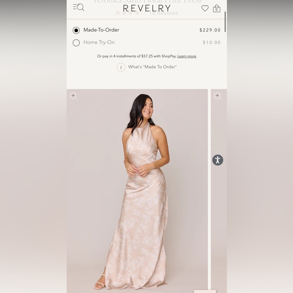 Revelry Veronica Satin Floral Halter Dress